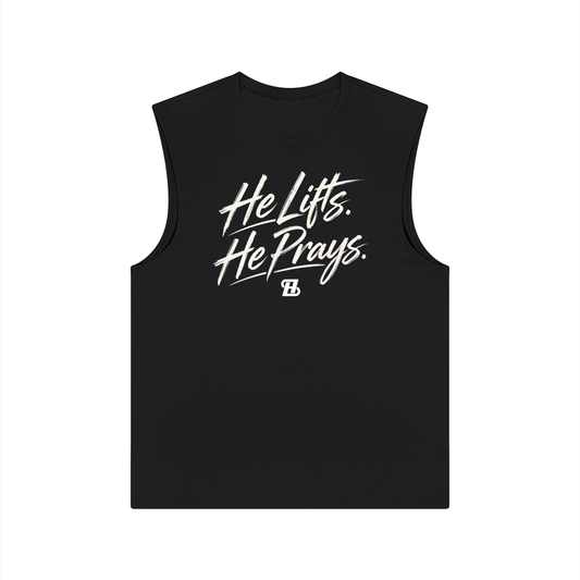 He Lifts. He Prays. — Performance Tank