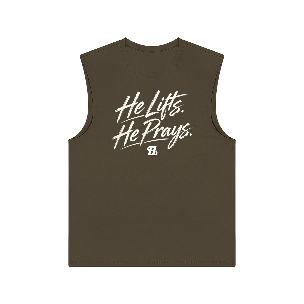 He Lifts. He Prays. — Performance Tank